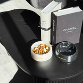 Premium Marble Dog Bowl | Black